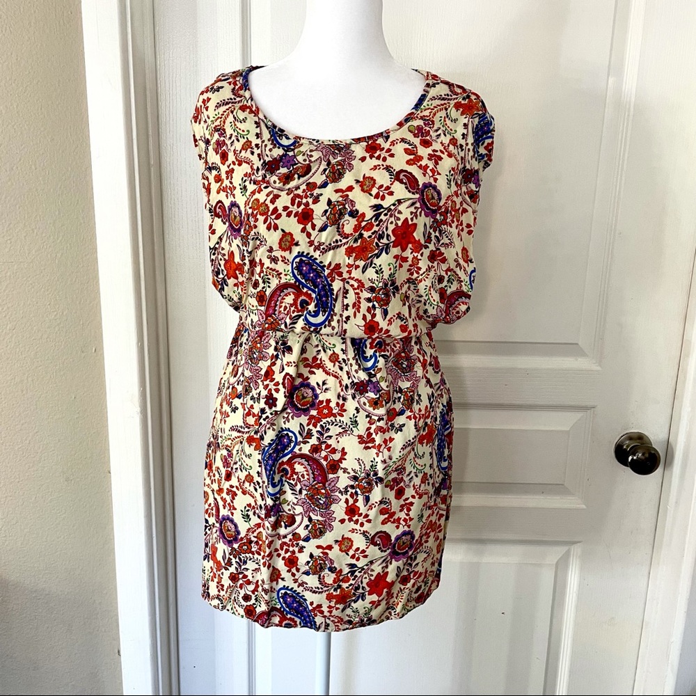 3/$20 L8ter paisley print mini dress